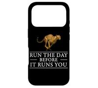 Custodia per iPhone 17 Pro Run The Day Cheetah Affermazione motivazionale Hustle Mindset