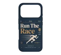 Custodia per iPhone 17 Pro Run The Race Christian Runner Faith Bibbia Verse