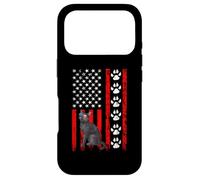 Custodia per iPhone 17 Pro Russian Blue Cat 4th of July Patriotic American Flag Paws