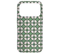 Custodia per iPhone 17 Pro Sage Green Rounded Squares Geometric Art Nouveau Pattern