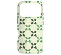 Custodia per iPhone 17 Pro Sage Green Stars Leaves Cross Flower Nature-Inspired Pattern