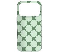 Custodia per iPhone 17 Pro Sage Pastel Green Circles Hexagon Scandinavian Pattern