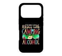 Custodia per iPhone 17 Pro Sai cosa fa rima con il campeggio e il vino alcolico