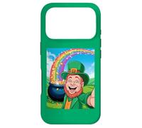Custodia per iPhone 17 Pro Saint Patricks Day Ecstatic Leprechaun Selfie Fine Dell'arcobaleno