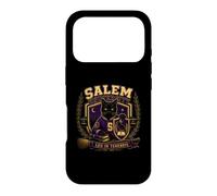 Custodia per iPhone 17 Pro Salem University Black Cat Corvo Crest Dark Academia Magic