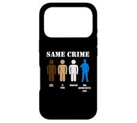 Custodia per iPhone 17 Pro Same Crime Different Time Funny Satirical T-Shirt