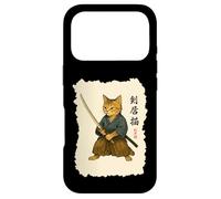 Custodia per iPhone 17 Pro Samurai Cat Warrior Arte Giapponese Feline Katana Lettere Ninja