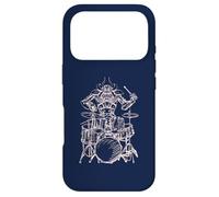 Custodia per iPhone 17 Pro Samurai che suona la batteria batteria rock batterista divertente musicista band