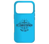 Custodia per iPhone 17 Pro San Cristoforo prega per noi Catholic Cross Travel