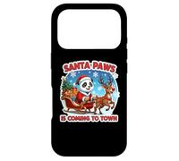 Custodia per iPhone 17 Pro Santa Paws sta arrivando in città Natale Panda Lover Holiday