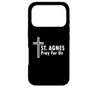 Custodia per iPhone 17 Pro Sant'Agnese prega per noi cattolico martire santa