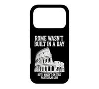 Custodia per iPhone 17 Pro Sarcastico divertente detto Roma Wasnt Built Day