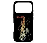 Custodia per iPhone 17 Pro Saxophone Line Art Look Vintage Marching Band
