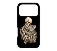 Custodia per iPhone 17 Pro Scheletro che abbraccia koala orso divertente carino spettrale amante gotico