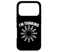 Custodia per iPhone 17 Pro Scheletro divertente che gira il cerchio di scheletro di Halloween