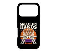 Custodia per iPhone 17 Pro Scheletro Mani Alzate Retro Halloween Tram