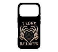 Custodia per iPhone 17 Pro Scheletro Mani Cuore I Love Halloween Spider Costume
