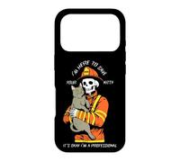 Custodia per iPhone 17 Pro Scheletro pompiere divertente I'm Here To Save Your Kitty