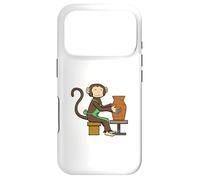 Custodia per iPhone 17 Pro Scimmia Ceramica Artistica Divertente Animale Design