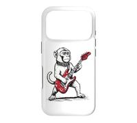 Custodia per iPhone 17 Pro Scimmia rock, scimmietta divertente che suona la chitarra