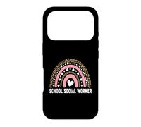 Custodia per iPhone 17 Pro Scuola Assistente sociale Leopard Rainbow
