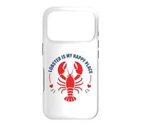 Custodia per iPhone 17 Pro Seafood Quote Coastal Humor Lobster Is My Happy Place