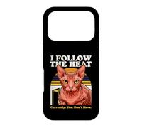 Custodia per iPhone 17 Pro Seguo il gatto Heat Sphynx Attualmente non ti muovi