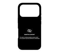 Custodia per iPhone 17 Pro Sensitive Content Quote Illustration Novelty Graphic Designs