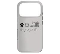 Custodia per iPhone 17 Pro Sewer Sewing Quilter i'm a simple woman Dog Coffee Sewing
