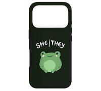 Custodia per iPhone 17 Pro She They Pronouns Frog Cute Nonbinary Queer Aesthetic