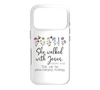 Custodia per iPhone 17 Pro She Walked with Jesus Isaiah 41:10 Bible Verse Christian God