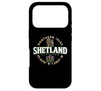 Custodia per iPhone 17 Pro Shetland Scozia Isole del Nord Coordinate Etichetta