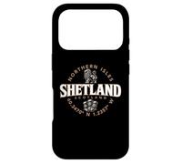 Custodia per iPhone 17 Pro Shetland Scozia Isole del Nord Coordinate Etichetta 2C