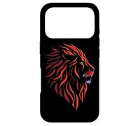 Custodia per iPhone 17 Pro Silhouette Testa di Leone Graphic Art Design Compleanno Animale Regalo