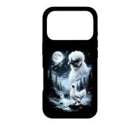 Custodia per iPhone 17 Pro Silkie Pollo Ululando alla Luna 90's Retro