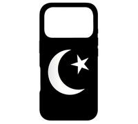 Custodia per iPhone 17 Pro Simbolo bianco dell'Islam Crescent Moon e Star Minimalist