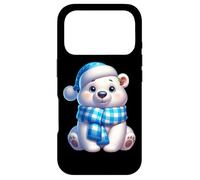 Custodia per iPhone 17 Pro Simpatico cappello da neve invernale con orso polare