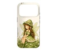 Custodia per iPhone 17 Pro Simpatico caso verde della natura capricciosa di Cottagecore dei funghi