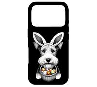 Custodia per iPhone 17 Pro Simpatico coniglietto orecchie filo Fox Terrier cane Pasqua uovo caccia proprietario