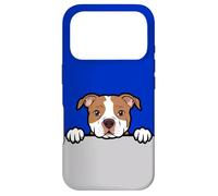 Custodia per iPhone 17 Pro Simpatico cucciolo di pitbull che sbircia divertente amante dei cani Pitbull