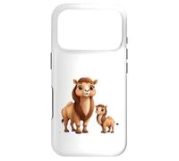 Custodia per iPhone 17 Pro Simpatico design a forma di cammello con mamma e bambino