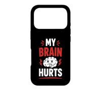 Custodia per iPhone 17 Pro Simple Funny gym workout quote My brain Hurts