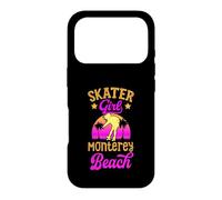 Custodia per iPhone 17 Pro Skater Girl Monterey Beach California Retro Skateboard