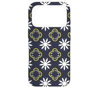 Custodia per iPhone 17 Pro Slate Gray White Yellow Midnight Blue Flower Moroccan Mosaic