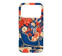 Custodia per iPhone 17 Pro Slitta vintage riempita con fiori invernali