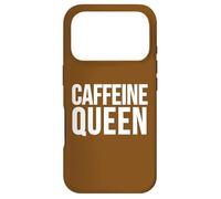 Custodia per iPhone 17 Pro Slogan divertente per amanti del caffè della regina della caffeina
