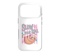 Custodia per iPhone 17 Pro Slow Your Roll Bradipo Appeso Rilassante Animale