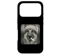 Custodia per iPhone 17 Pro Smoking German Shepherd Dog Meme Cigarette Grunge Beanie