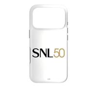 Custodia per iPhone 17 Pro SNL 50 Chest Logo Black And Gold Saturday Night Live