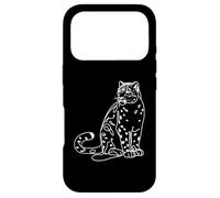 Custodia per iPhone 17 Pro Snow Leopard Big Cat Line Art Mammal Art Zoologo